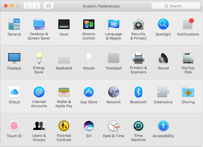 KlikPhone panneau de configuration macOS, OS X