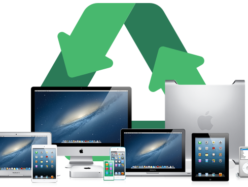Plusieurs appareils Apple en lignes recyclés